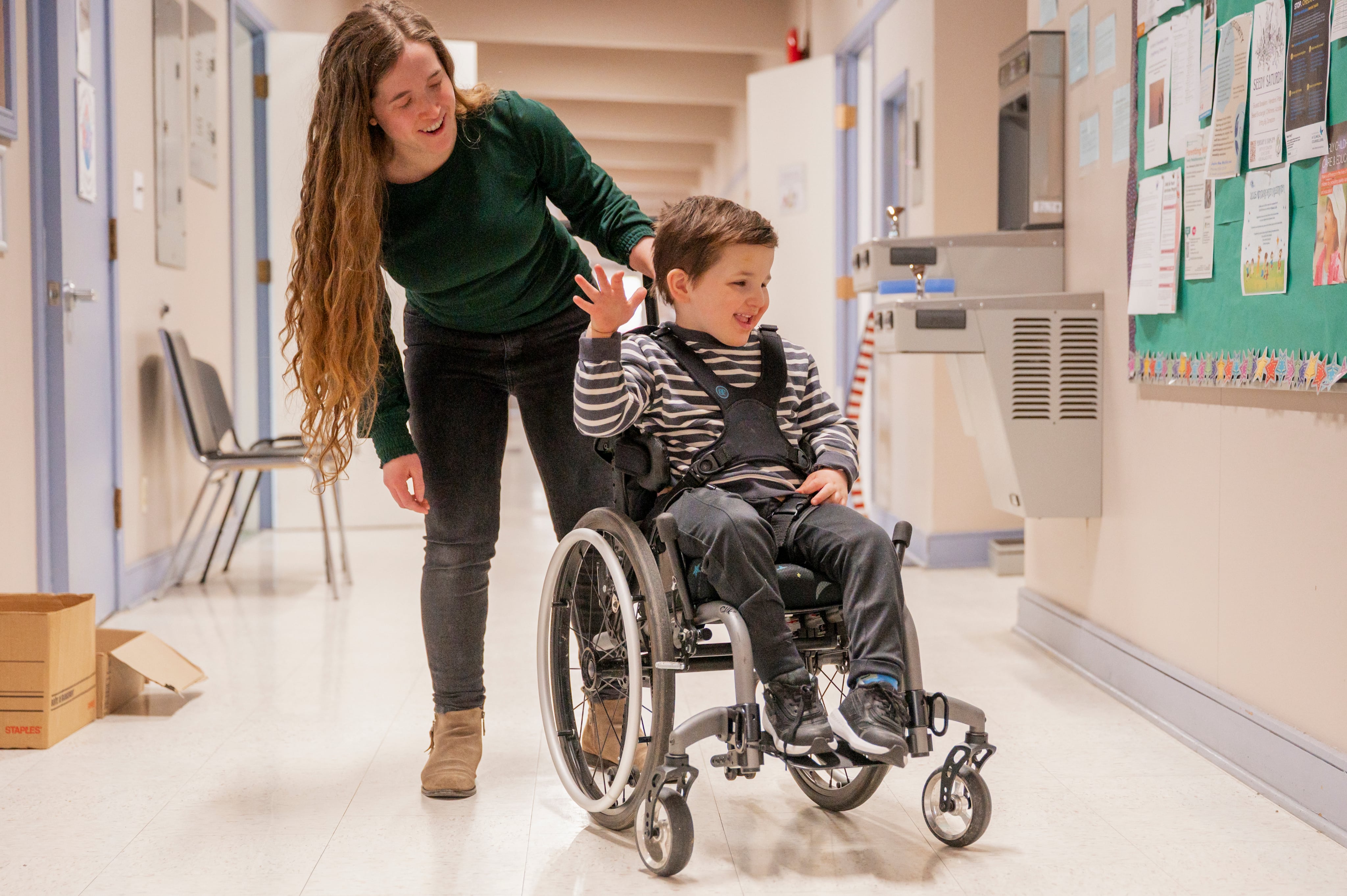 A child on wheelchair